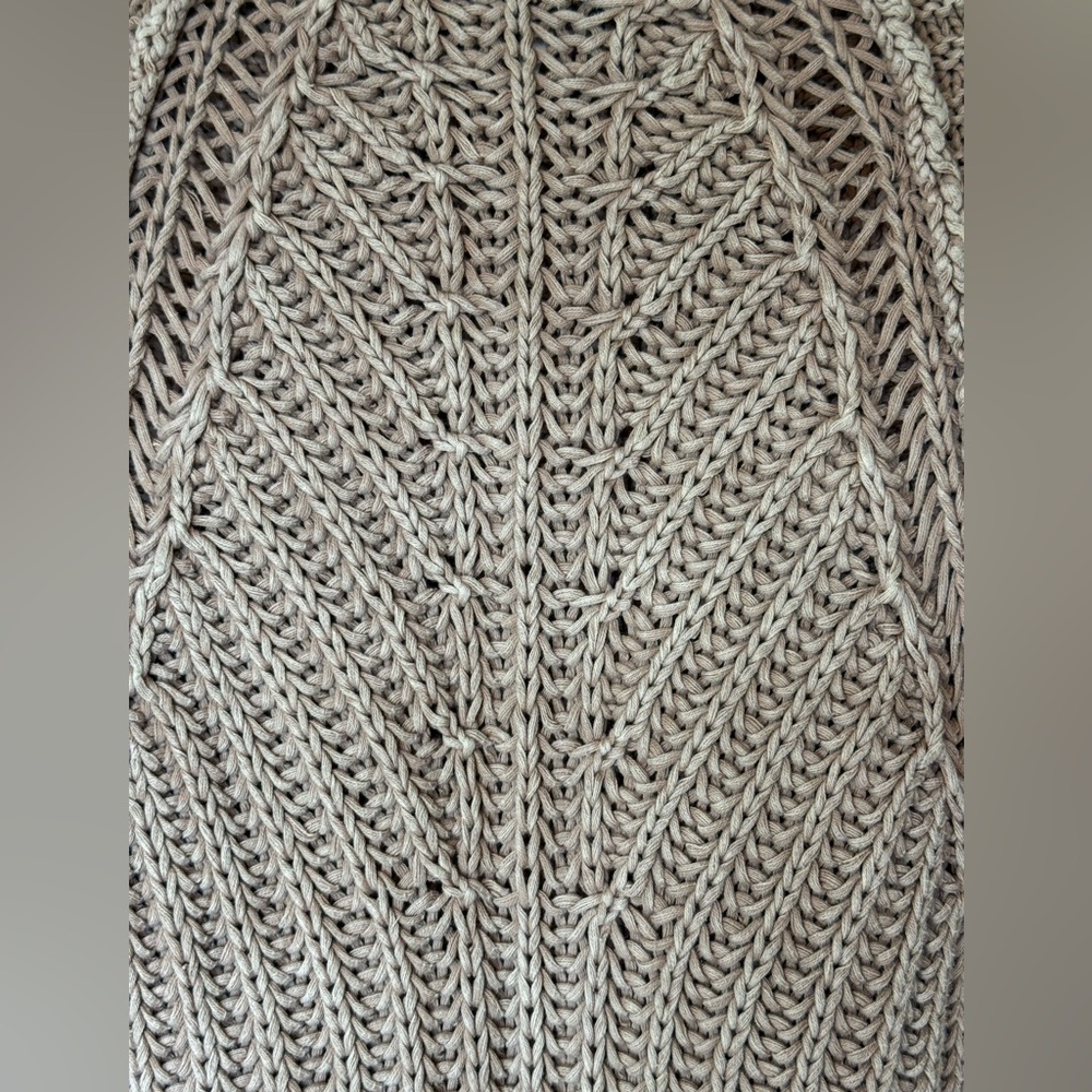 Free People Sweetheart Mock neck Chunky Knit Sweater in Tan Size XS - Picture 6 of 10
